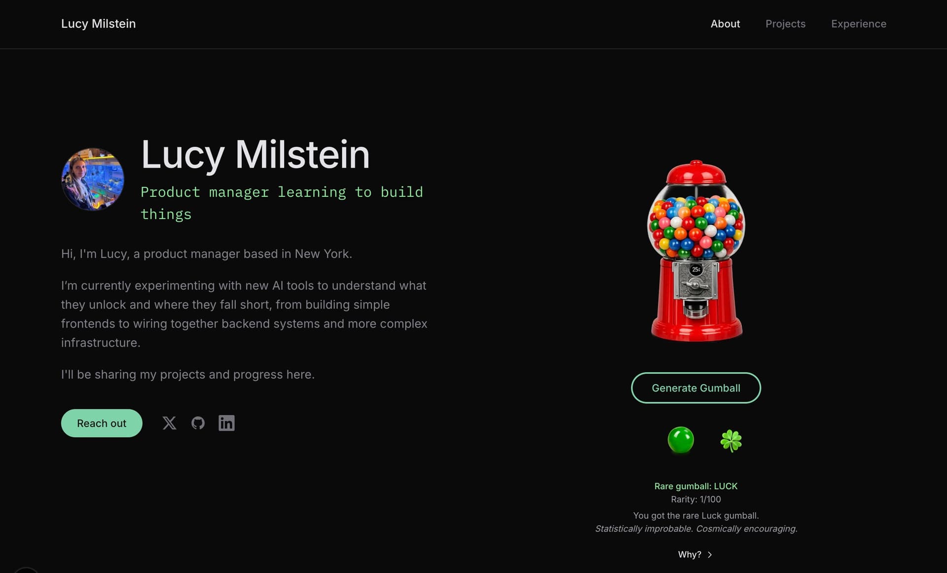 Final iteration of the website